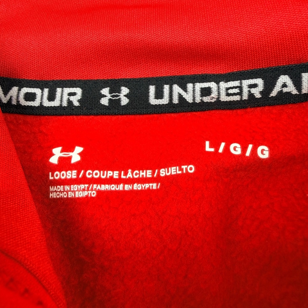 Under Armour Mens Storm Fleece Hoodie Red Hooded Active Sweatshirt Large 1370379 - Picture 6 of 11